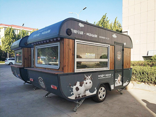 ออสเตรเลียสแตนดาร์ด Outdoor Mobile Food Trailer กาแฟ ไอศกรีม ฮอทด็อก พิซซ่า แส้งค์