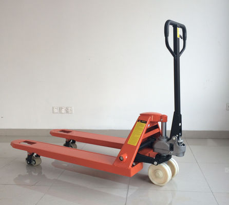 ทนทาน ไฮดรอลิกคู่ 3 ตันมือ Pallet รถบรรทุกกับล้อไนลอน