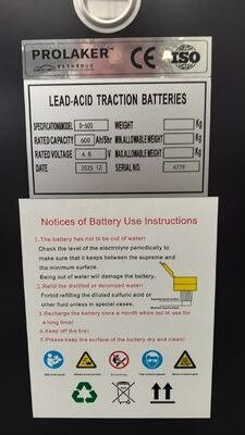 แบตเตอรี่ดันกรดหมึกที่กําหนดเอง แบตเตอรี่ 48V 600Ah สําหรับรถยก HELI CPD20 พร้อมปุ่ม REMA160