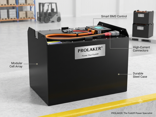 ProLaker Drop-in Lead-Acid Replacement LiFePO4 แบตเตอรี่รถยก 24V 48V 80V, 210Ah-880Ah ปรับแต่งสําหรับรถยกไฟฟ้า รถบรรทุกพาเล็ต สเตคเกอร์