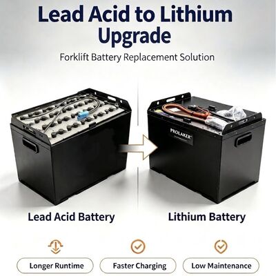 ProLaker Drop-in Lead-Acid Replacement LiFePO4 แบตเตอรี่รถยก 24V 48V 80V, 210Ah-880Ah ปรับแต่งสําหรับรถยกไฟฟ้า รถบรรทุกพาเล็ต สเตคเกอร์