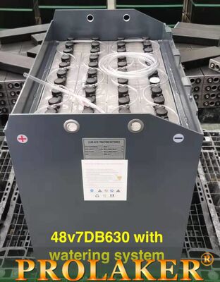 แบตเตอรี่ตะกั่วกรดแบบกำหนดเอง 630AH 48v สำหรับรถยก MHE 1500 รอบ